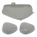 Komplettes Tank-Set mit Export-Deckeln (staubgrau), Simson S51E, S70E